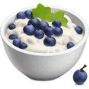 yoghurt bowl with grapes and blueberries sticker
