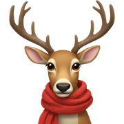Deer with scarf sticker