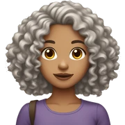 lightskin girl with brown curly hair sticker