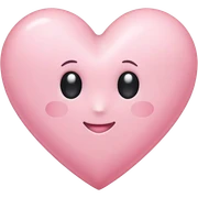 light pink heart  sticker