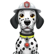 Dalmatian firefighter sticker