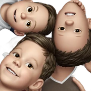 boys enjoying together smiling sticker