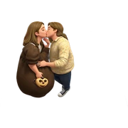 romantic kiss under the stars sticker