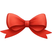 Red bow sticker