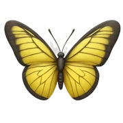 yellow butterfly  sticker