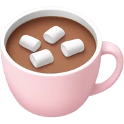 Light Pink mug of hot chocolate with marshmallows  sticker