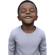 boy with closed eyes sticker