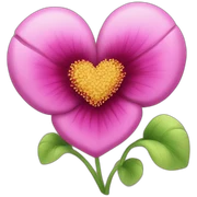 heart flower sticker