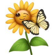 Flower with butterflies  sticker