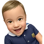 playful boy in uniform sticker