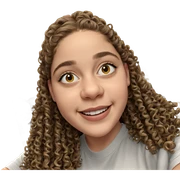 smiling girl with curly hair sticker