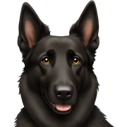 Black Belgian shepherd  sticker