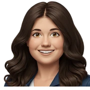 smiling girl portrait with brown hair sticker