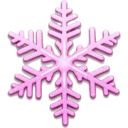 pink sparkly snowflake  sticker