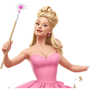 blonde girl in pink dress sticker