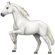 White horse sticker
