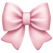 light pink bow sticker
