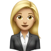 Business blonde girl sticker