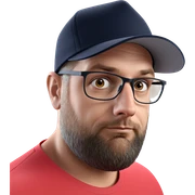 casual portrait of a man sticker