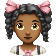 Girl with bow sticker