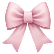light pink ribbon bow sticker