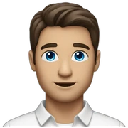 Brunette man blue eyes sticker
