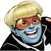 smiling blonde boy portrait sticker