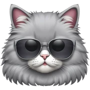 Cat with sunglasses sticker
