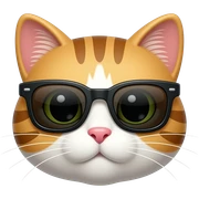 Cat with sunglasses sticker