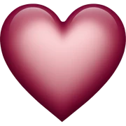 burgundy heart  sticker