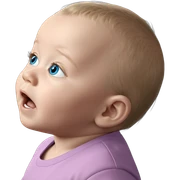 realistic child with blue eyes sticker