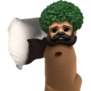 funny mustache meme in bed sticker