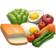 Plate of healthy food sticker