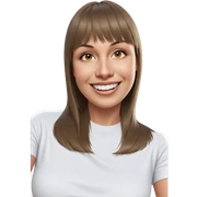 smiling girl in white shirt sticker