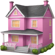 pink house sticker