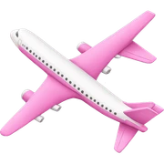 Pink airplane  sticker