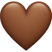 brown heart  sticker