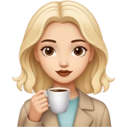 A girl aestetich wich a coffe sticker
