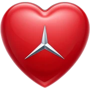 heart shaped Mercedes sticker