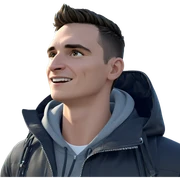 stylish boy by the ocean sticker