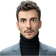 handsome man in black turtleneck sticker