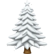 White Christmas Tree sticker