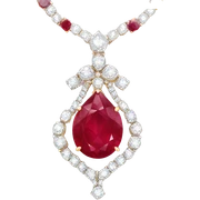 Full Diamond ruby necklace  sticker