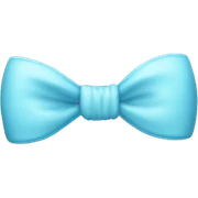 Pastel blue bow sticker