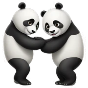 two pandas hugging sticker