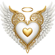 heart with angel wings sticker