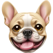 Frenchie sticking tongue out sticker
