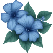 Navy blue flowers sticker
