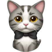 Cat with a bow sticker