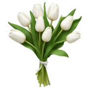 white tulip bouquet  sticker